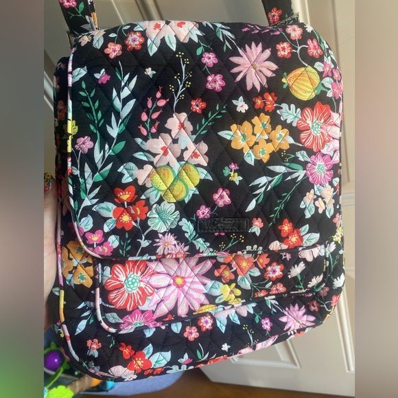 Vera Bradley Tangerine Twist Crossbody Messenger Bag Quilted Floral Colorful - Picture 2 of 12